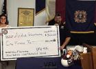 VFW Post 4136 Commander presents Check to Essay Contest Winner