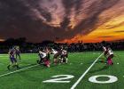 Clouds give dramactic backdrop to Ranger Bulldogs’game in Priddy