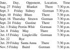 Gorman Panthers Football Schedule