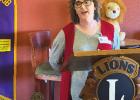 Whitney Curry speaks at Eastland Lions Club